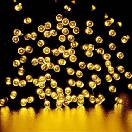 THE PERFECT 30 LED String Light Battery Operated Black Wire Yellow 600084